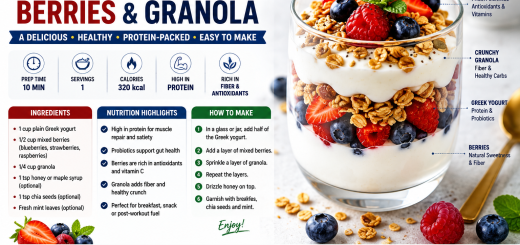 Greek Yogurt Parfait with Berries & Granola