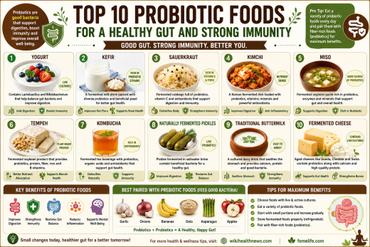 Top 10 Probiotic Foods for a Healthy Gut and Strong Immunity