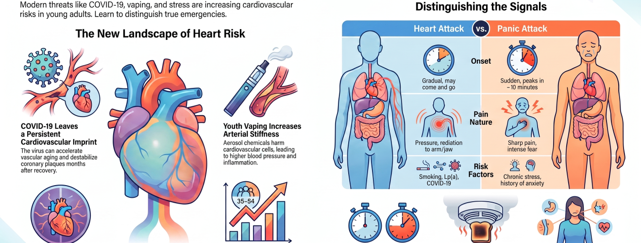 Heart attack in young individuals