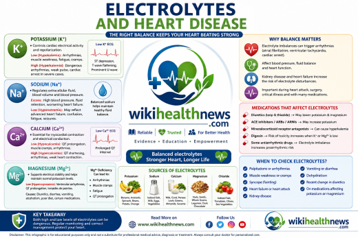 Electrolytes and Heart Disease: Potassium, Sodium, Magnesium & Calcium