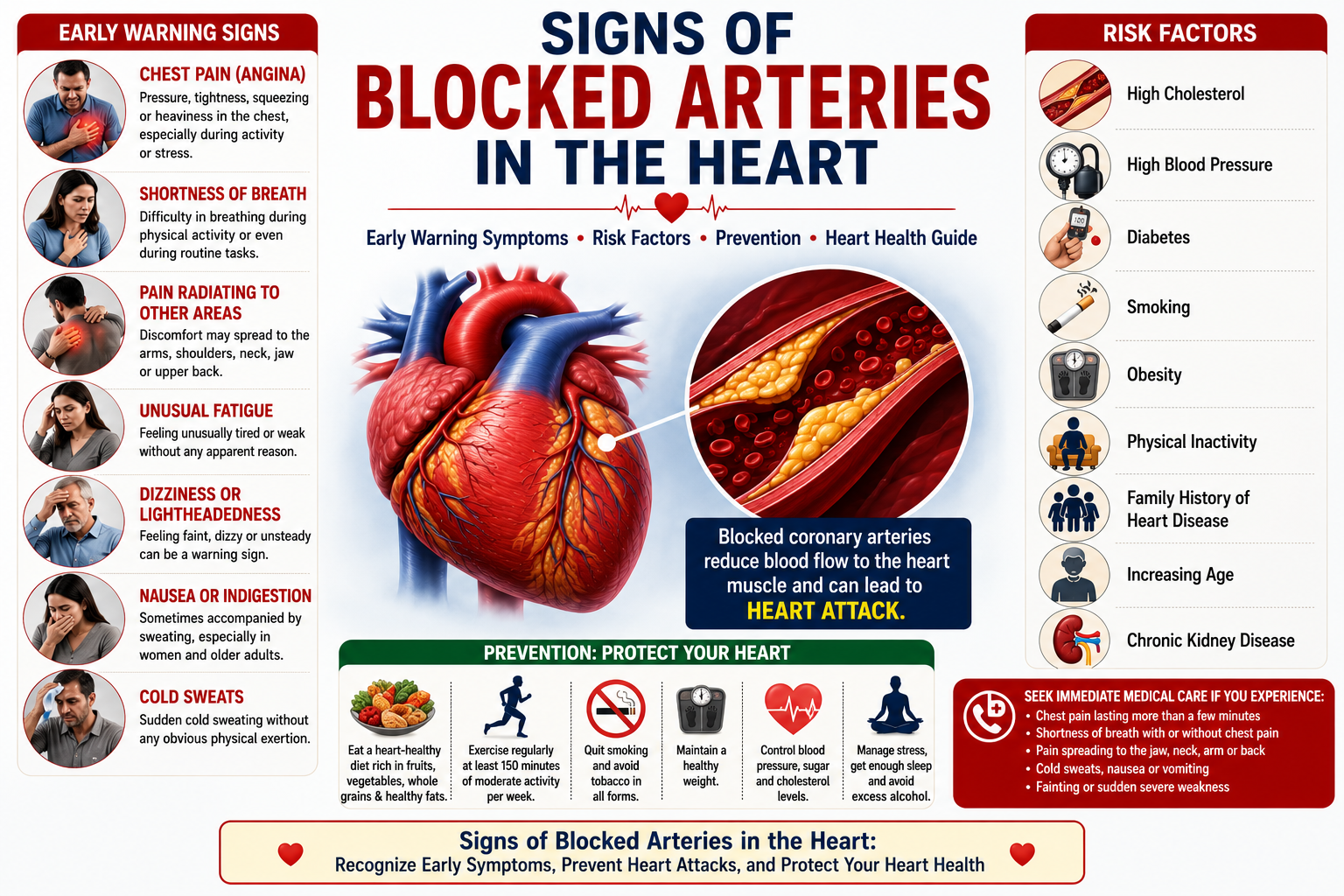 Blocked arteries in heart