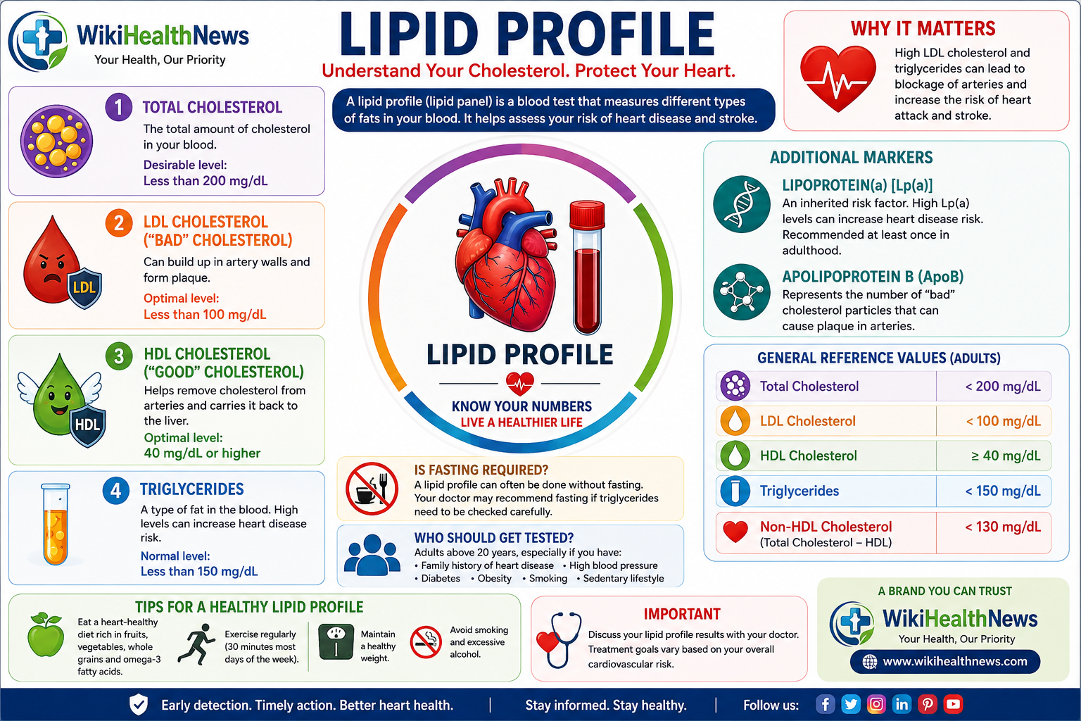 Cholesterol Lipid Profile Health Infographic
