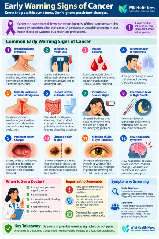 Early Warning Signs of Cancer Infographic